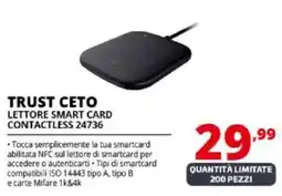 Comet TRUST CETO LETTORE SMART CARD CONTACTLESS 24736 offerta