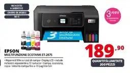 Comet EPSON MULTIFUNZIONE ECOTANK ET-2875 offerta