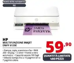 Comet HP MULTIFUNZIONE INKJET ENVY 6120E offerta