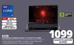 Comet ACER NOTEBOOK GAMING NITRO V 15 ANV15-51-98RX offerta