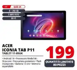 Comet ACER ICONIA TAB P11 TABLET 11-89UK offerta