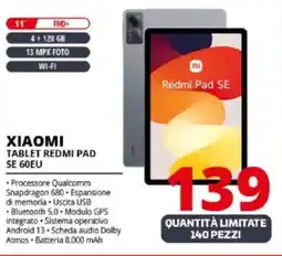 Comet XIAOMI TABLET REDMI PAD SE 60EU offerta