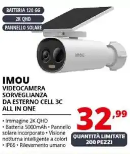 Comet Imou videocamera sorveglianza da esterno cell 3c all in one offerta