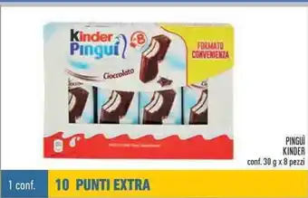 Conad Kinder Pinguì 30g x 8 pezzi offerta