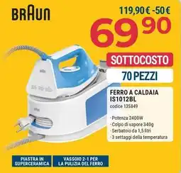 Sinergy BRAUN FERRO A CALDAIA IS1012BL offerta