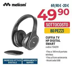 Sinergy meliconi CUFFIA TV HP DIGITAL SMART offerta