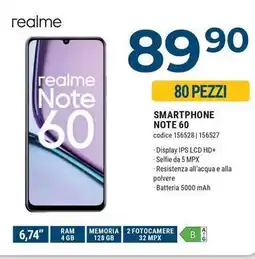Sinergy realme SMARTPHONE NOTE 60 offerta