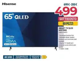 Sinergy Hisense SMART TV QLED 65E79NQ offerta