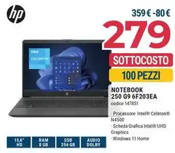 Sinergy HP NOTEBOOK 250 G9 6F203EA offerta