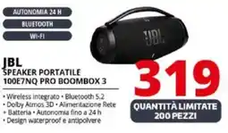 Comet JBL Speaker portatile 100E7NQ PRO BOOMBOX 3 offerta