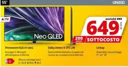 Comet Samsung 55'' QN85D Neo QLED offerta