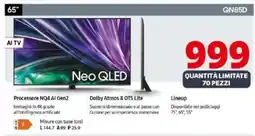 Comet Samsung 65'' QN85D Neo LED offerta