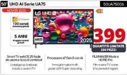 Comet LG 50 UHD AI Serie UA75 Smart TV offerta
