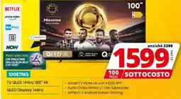Comet Hisense TV QLED 144Hz 100" 4K QLED Display 144HZ offerta
