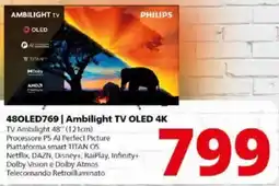 Comet PHILIPS 480LED769 | Ambilight TV OLED 4K offerta