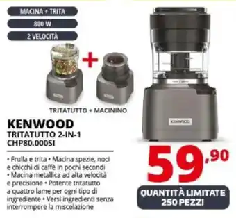 Comet KENWOOD TRITATUTTO 2-IN-1 CHP80.000SI offerta