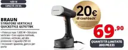 Comet Braun stiratore verticale quickstyle GS7077BK offerta