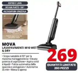 Comet Mova lavapavimenti m10 wet & dry offerta