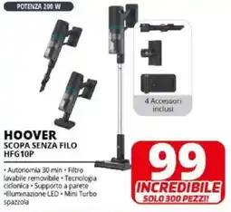Comet Hoover scopa senza filo HFG10P offerta