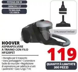 Comet Hoover aspirapolvere a traino con filo HP320PET offerta