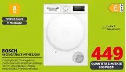 Comet BOSCH ASCIUGATRICE WTH8320811 offerta