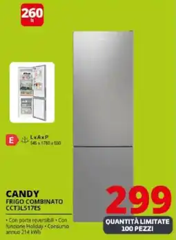 Comet CANDY FRIGO COMBINATO CCT3L517ES offerta