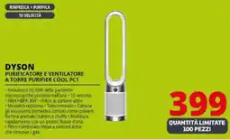Comet Dyson purificatore e ventilatore a torre purifier cool PC1 offerta