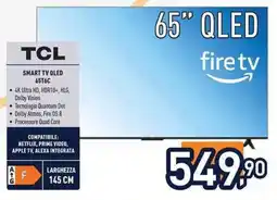 Unieuro TCL SMART TV QLED 65T6C offerta