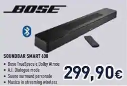 Unieuro BOSE SOUNDBAR SMART 600 offerta