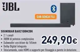 Unieuro JBL SOUNDBAR BAR21DBM2BK offerta