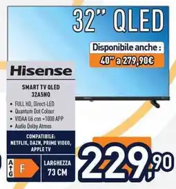 Unieuro Hisense SMART TV QLED 32A5NQ offerta