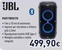 Unieuro JBL PARTYBOX310 offerta