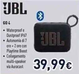 Unieuro JBL GO4 offerta