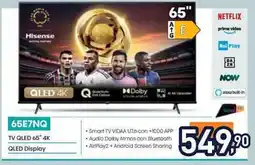 Unieuro Hisense 65E7NQ TV QLED 65" 4K QLED Display offerta