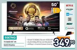Unieuro Hisense 50E7NQ TV QLED 50" 4K QLED Display offerta