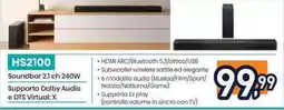Unieuro Hisense HS2100 Soundbar 2.1 ch 240W offerta