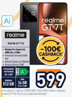 Unieuro realme GT7 T 5G offerta
