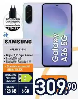 Unieuro SAMSUNG GALAXY A36 5G offerta