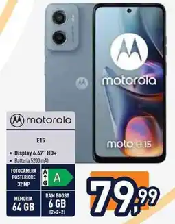 Unieuro motorola E15 offerta
