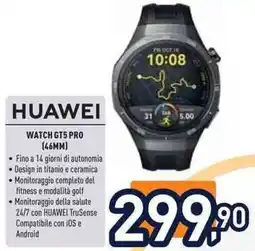 Unieuro Huawei watch GT5 pro offerta