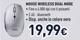 Unieuro Ioplee mouse wireless dual mode offerta