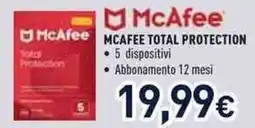 Unieuro Mcafee mcafee total protection offerta
