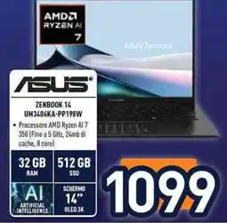 Unieuro ASUS ZENBOOK 14 UM3406KA-PP198W offerta