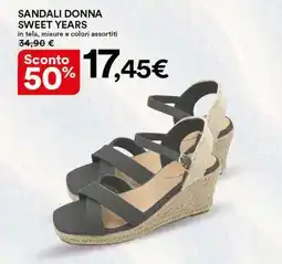 Ipercoop Sandali donna sweet years offerta