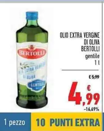 Conad Bertolli Olio Extra Vergine Di Oliva gentile 1L offerta