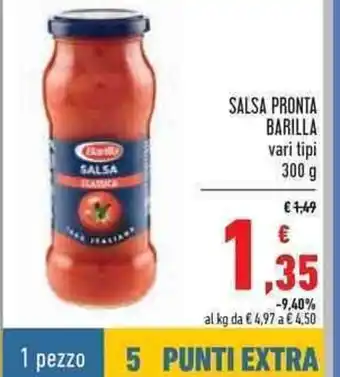 Conad Barilla Salsa Pronta 300g offerta