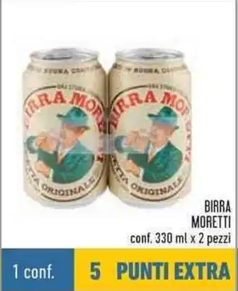 Conad Birra Moretti 330ml x 2 pezzi offerta