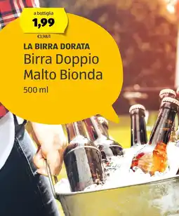 ALDI LA BIRRA DORATA Birra Doppio Malto Bionda offerta