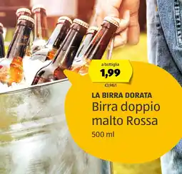 ALDI LA BIRRA DORATA Birra doppio malto Rossa offerta