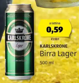 ALDI KARLSKRONE Birra Lager offerta